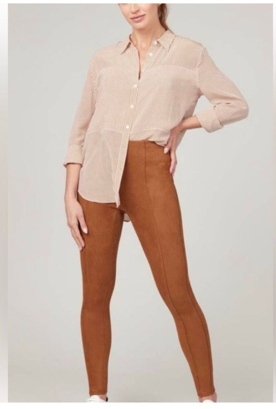 NWT Spanx faux suede legging carmel medium petite